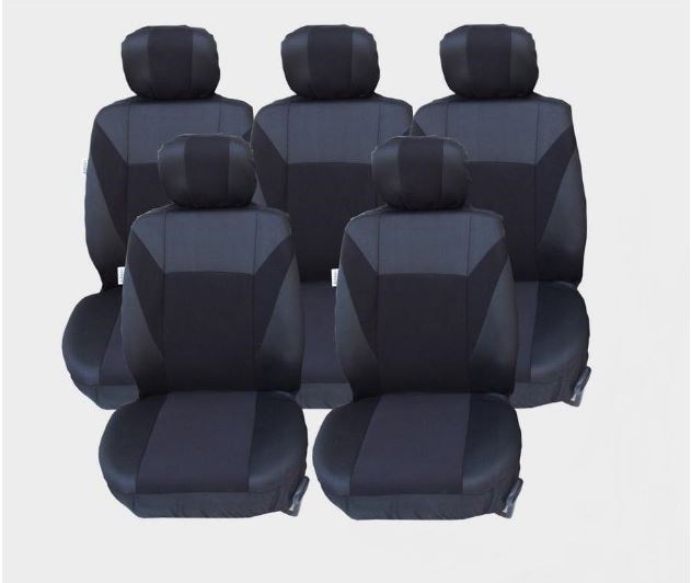 Калъфи тапицерия за Ford S-MAX C-MAX, VW Touran, Sharan, Toyota Corolla Verso, Черни