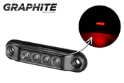 Mini LED габарит с 4 диода 12/24V, smoked - Червен