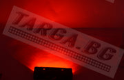 LED червена warning мигаща лампа (стоп), прозрачно стъкло, 3 функции