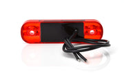 LED Светодиоден Габарит, Маркер, Токос, Червен, Е-Mark, 3 LED, 12V-24V, 8,4 см