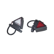 Mini триъгълно LED рогче, червено/бяло - 12/24V