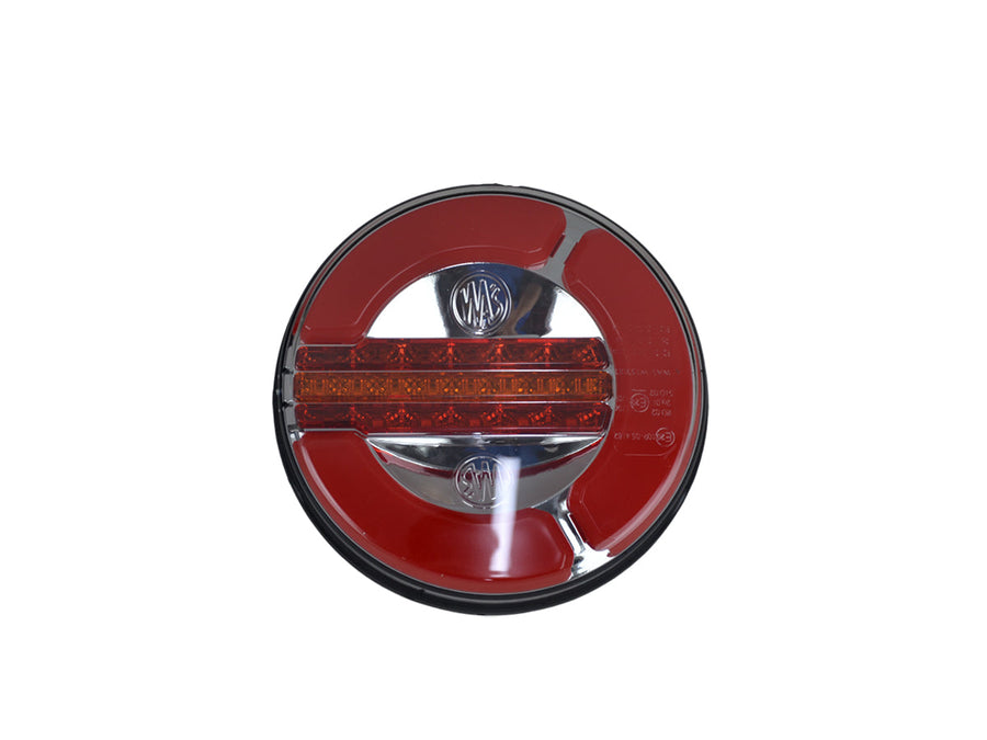 Кръгъл LED стоп, тип хамбургер, с динамичен мигач - WAS
