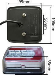 Комплект Стопове Задни Свeтлини С Крушка 12v Подходящи За Бус Камион Ремарке Караванa Платформа Със Сертификат E4