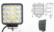 Универсален 48W Лед LED Халоген Фар Работна Лампа 12V - 24V с Насочена Spot Светлина за автомобил офроуд бус ван камион
