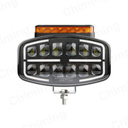 LED халоген тип Hella, с 12 диода, с бяла и жълта DRL + блиц светлина, 77W