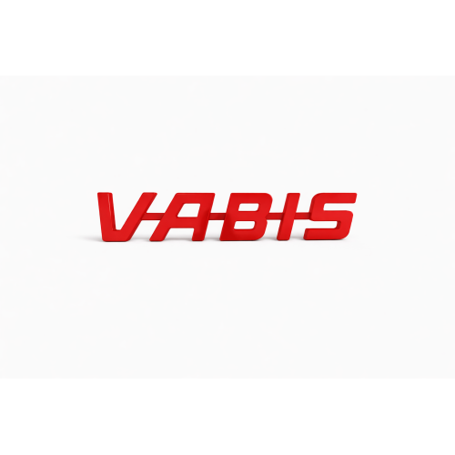 Пластмасов надпис VABIS, 33х7 см, червен