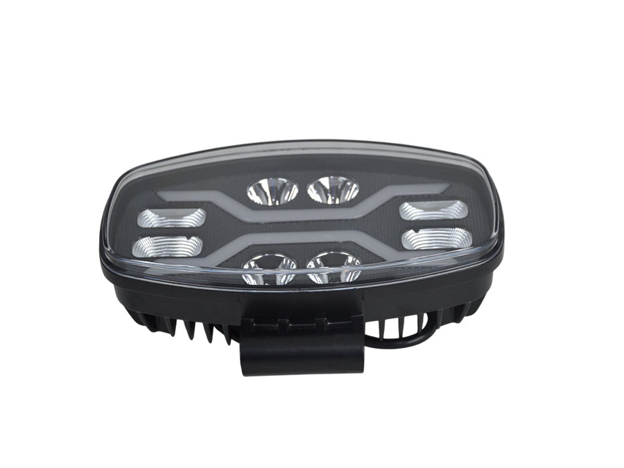 Овал Комбо LED Халоген + дневна бяла/ жълта NEON светлина, 16 диода, 12/24V