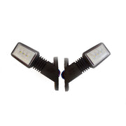 LED рогче косо, трапецовидна глава - Бяло/Червено