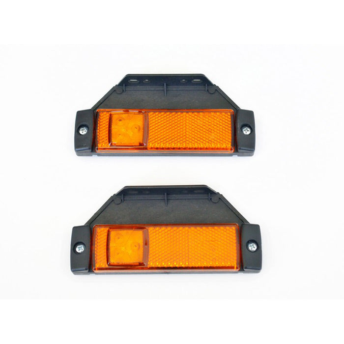 LED габарит жълт несиметричен, 12-24V
