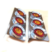 LED диоден стоп хром с 3 кръгли хамбургера