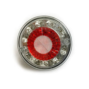 Кръгъл LED стоп 24V, тип Хамбургер с кристално стъклo