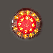 Кръгъл LED стоп 12V, тип Хамбургер с кристално стъклo