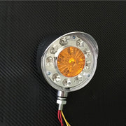 Кръгла LED светлина 24V с 14 диода хром – жълто/жълто
