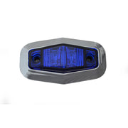 Диоден габарит хекса хром син, с 2 LED - 24V