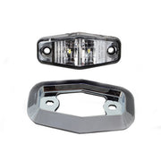 Диоден габарит хекса хром, бял с 2 LED, 12V