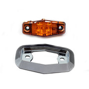 Диоден габарит хекса хром жълт, с 2 LED 12V