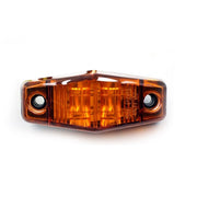 Диоден габарит хекса хром жълт, с 2 LED 12V