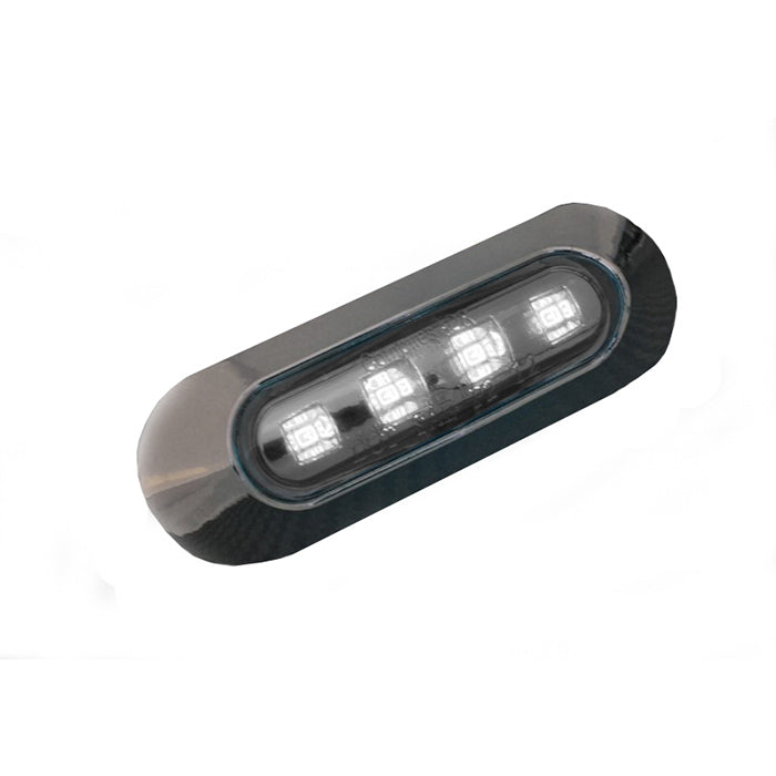 Диоден LED габарит хром лукс  бял с 4 диода, 24V