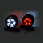 Късо LED рогче с 10 диода, 24V - червено/бяло