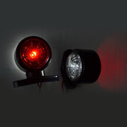 Късо LED рогче с 2 диода, 12V - червено/бяло