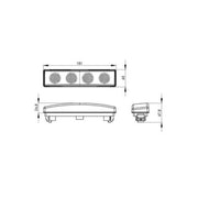 Бял LED габарит за таван за Scania R/P/G