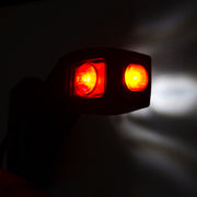 LED рогче косо, късо жълто/бяло/червено, ляво - 12-24V