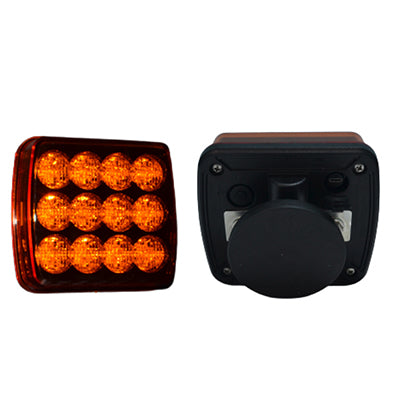 Диоден маяк / блиц с кабел за запалка и магнит, с 12 SMD диода, 6 функции