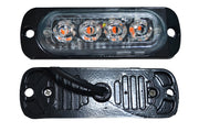 Блиц габарит „Пътна помощ“, 4 LED, 12W, оранжева светлина, бяло стъкло, 12V/24V