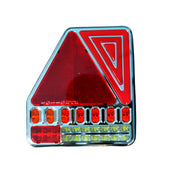 Десен LED неон стоп за ремарке, триъгълник, с динамичен мигач 12/24V