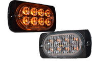 Блиц габарит Пътна помощ с оранжевa светлина, бяло стъкло, 4 LED, 24W