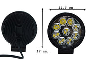 Кръгъл LED халоген- прожектор хекса 9 диода, 27W