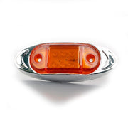 Червен LED габарит с хромиран панел, 12V