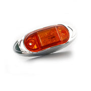 Червен LED габарит с хромиран панел, 24V