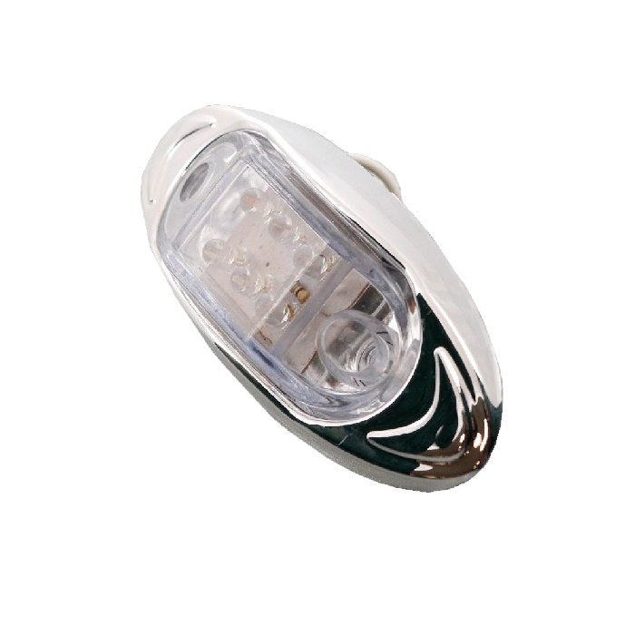 Бял LED габарит с хромиран панел, 24V