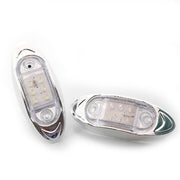 Бял LED габарит с хромиран панел, 24V
