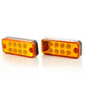 Жълт LED габарит 12V, диодна светлина с 8 диода