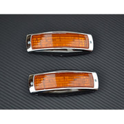 Хромиран страничен LED габарит с 12 Epistar диода - 24V, жълт