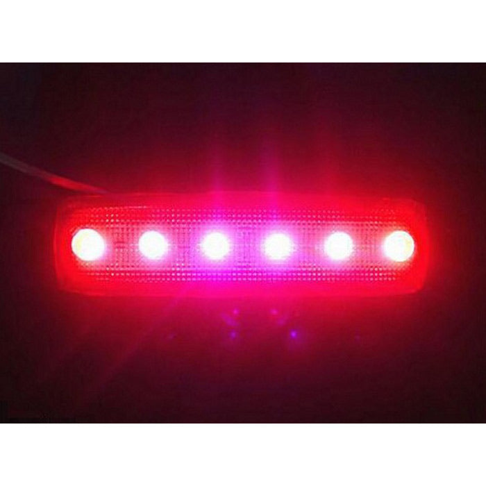 LED габарит червена светлина, 12V с 6 SMD LED