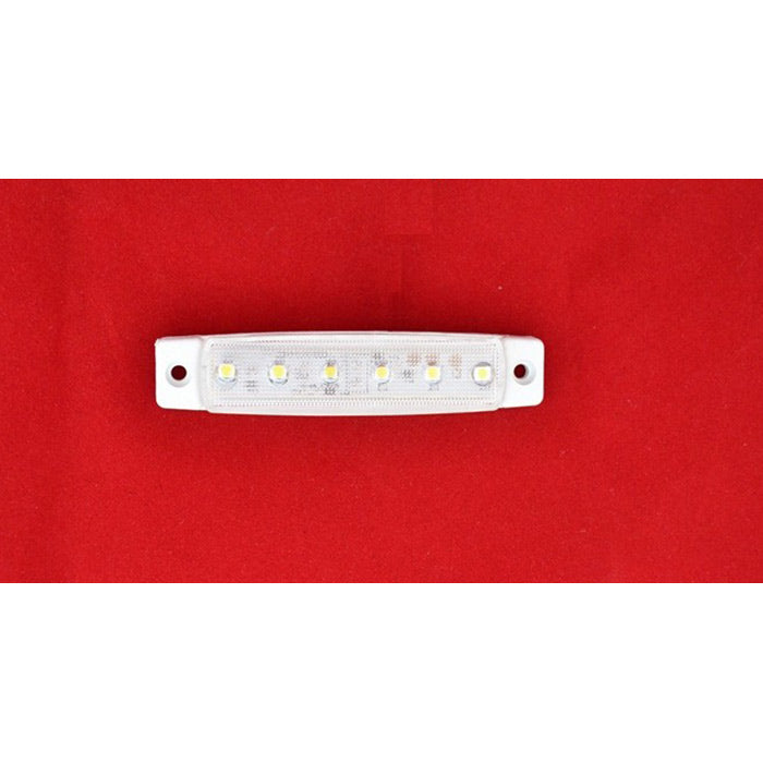 LED габарит, бял с бели краища - 24V