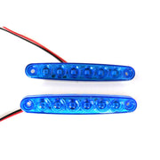 LED габарит, светлина тънка синя, 12V с 6 SMD LED
