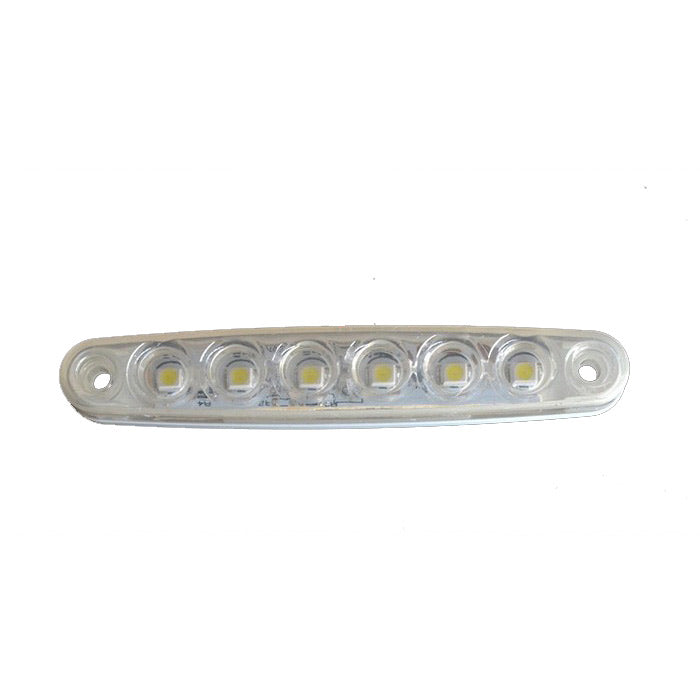 LED габарит светлина, бяла 12V с 6 SMD LED