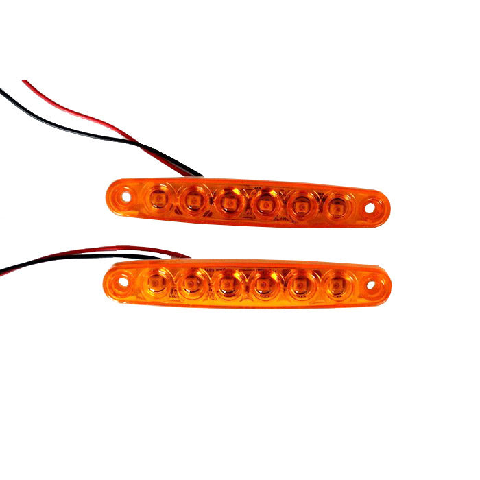 LED габарит, светлина тънка жълта, 24V с 6 SMD LED