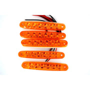 LED габарит светлина тънка жълта, 12V с 6 SMD LED