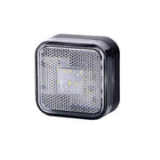 LED габарит квадрат 12-24V с 4 SMD диода, 12-24V - бял
