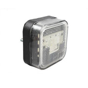 LED габарит квадрат 12-24V с 4 SMD диода, 12-24V - бял