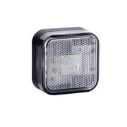 LED габарит квадрат 12-24V с 4 SMD диода, 12-24V - бял