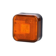 LED габарит квадрат 12-24V с 4 SMD диода, 12-24V - жълт