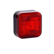 LED габарит квадрат с 4 SMD диода, 12-24V - червен