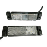 LED габарит с 3 диода несиметрични, 12-24V - бял