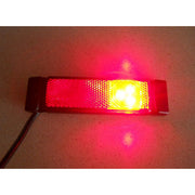 LED габарит с 3 диода несиметрични, 12-24V - червен